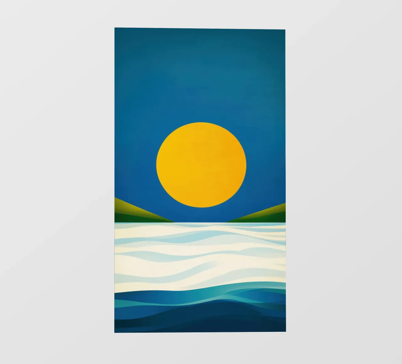 Spiaggia minimalista a Soleil d'Or telo in pvc da Affiches Soleil & Déco Lumineuse – Sunny