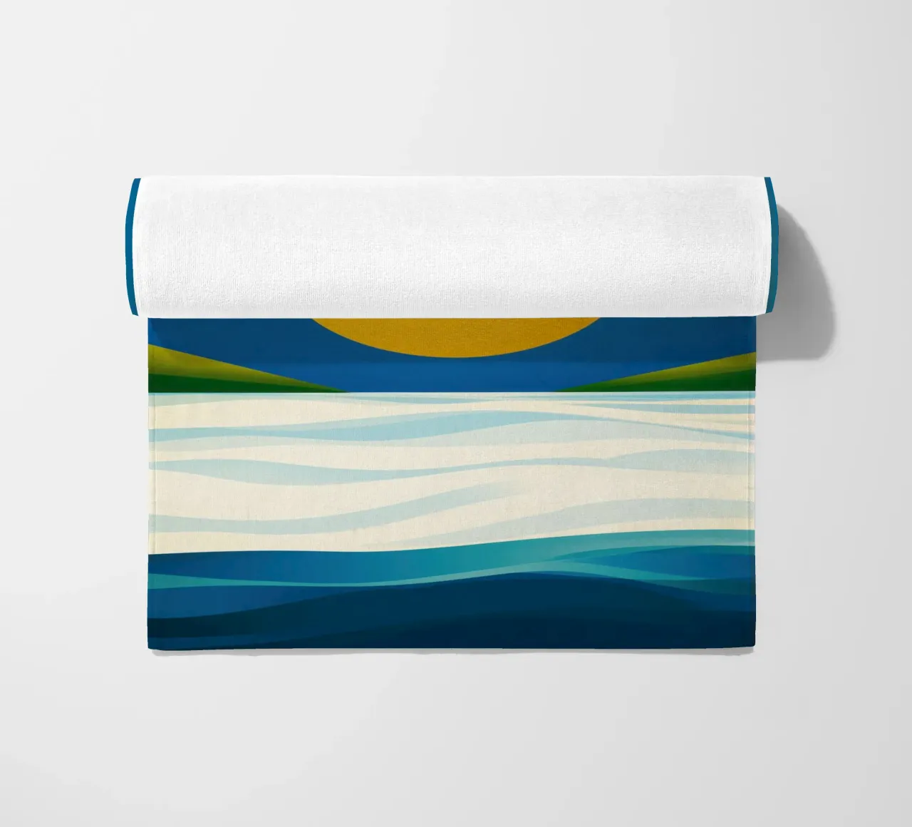 Spiaggia minimalista a Soleil d'Or telo mare da Affiches Soleil & Déco Lumineuse – Sunny