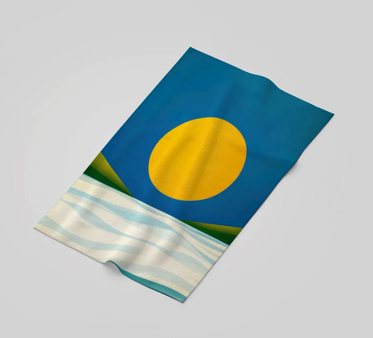Spiaggia minimalista a Soleil d'Or telo mare da Affiches Soleil & Déco Lumineuse – Sunny
