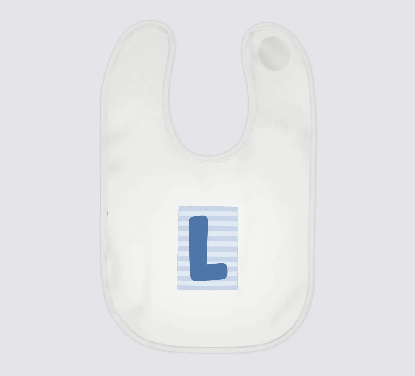 Initials blue Babylätzchen von we line studio - design
