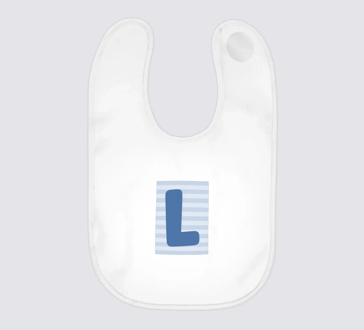 Initials blue baby slabbetje van we line studio - design