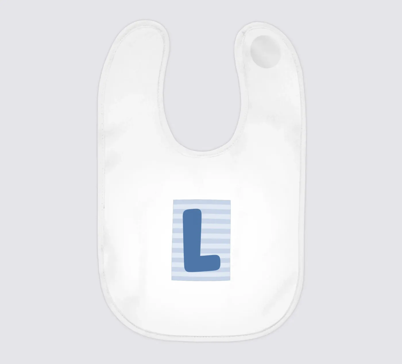 Initials blue Babylätzchen von we line studio - design