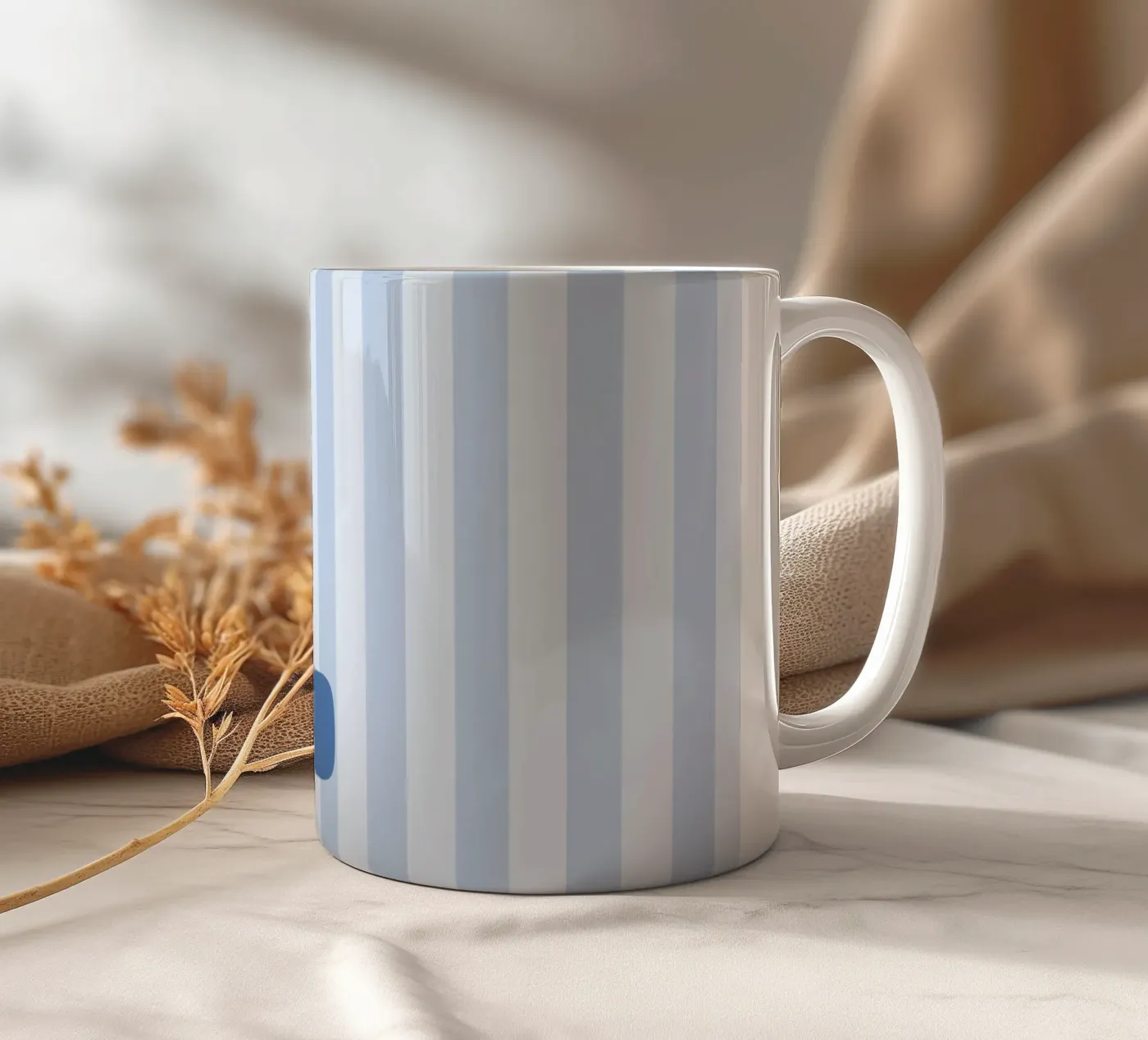 Initials blue ceramic mug by we line studio - design