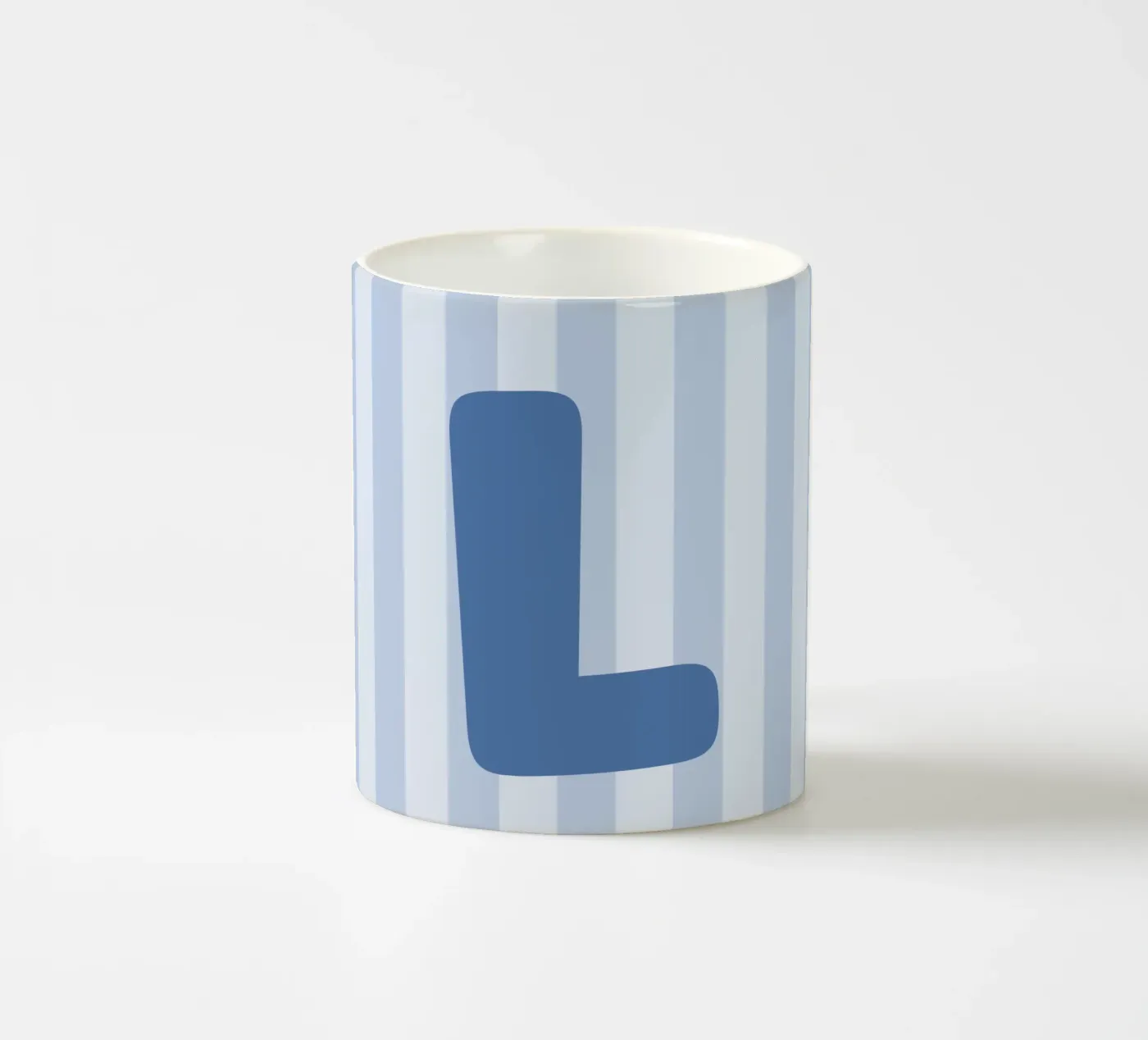 Initials blue ceramic mug by we line studio - design