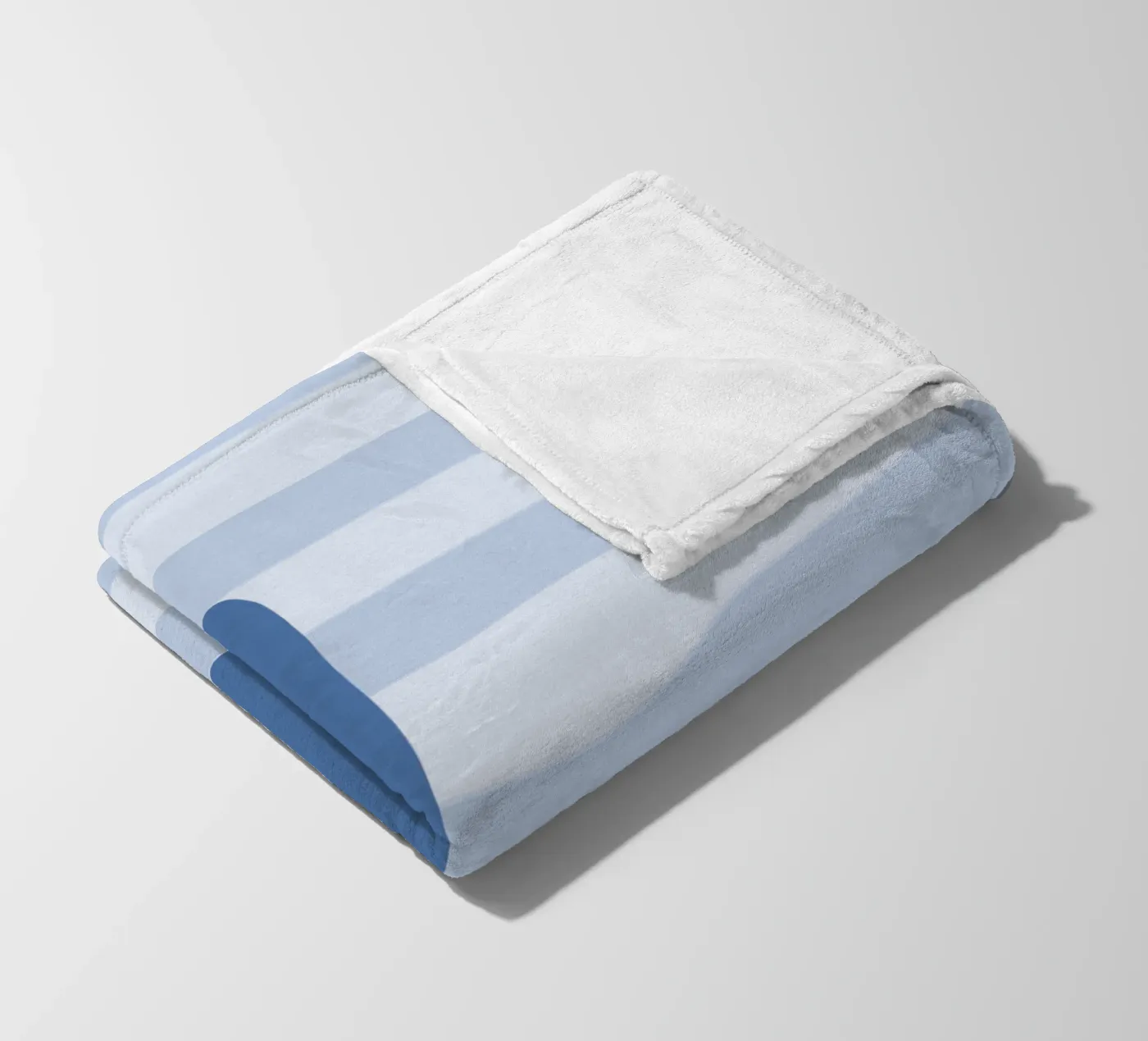 Initials blue fleece blanket by we line studio - design