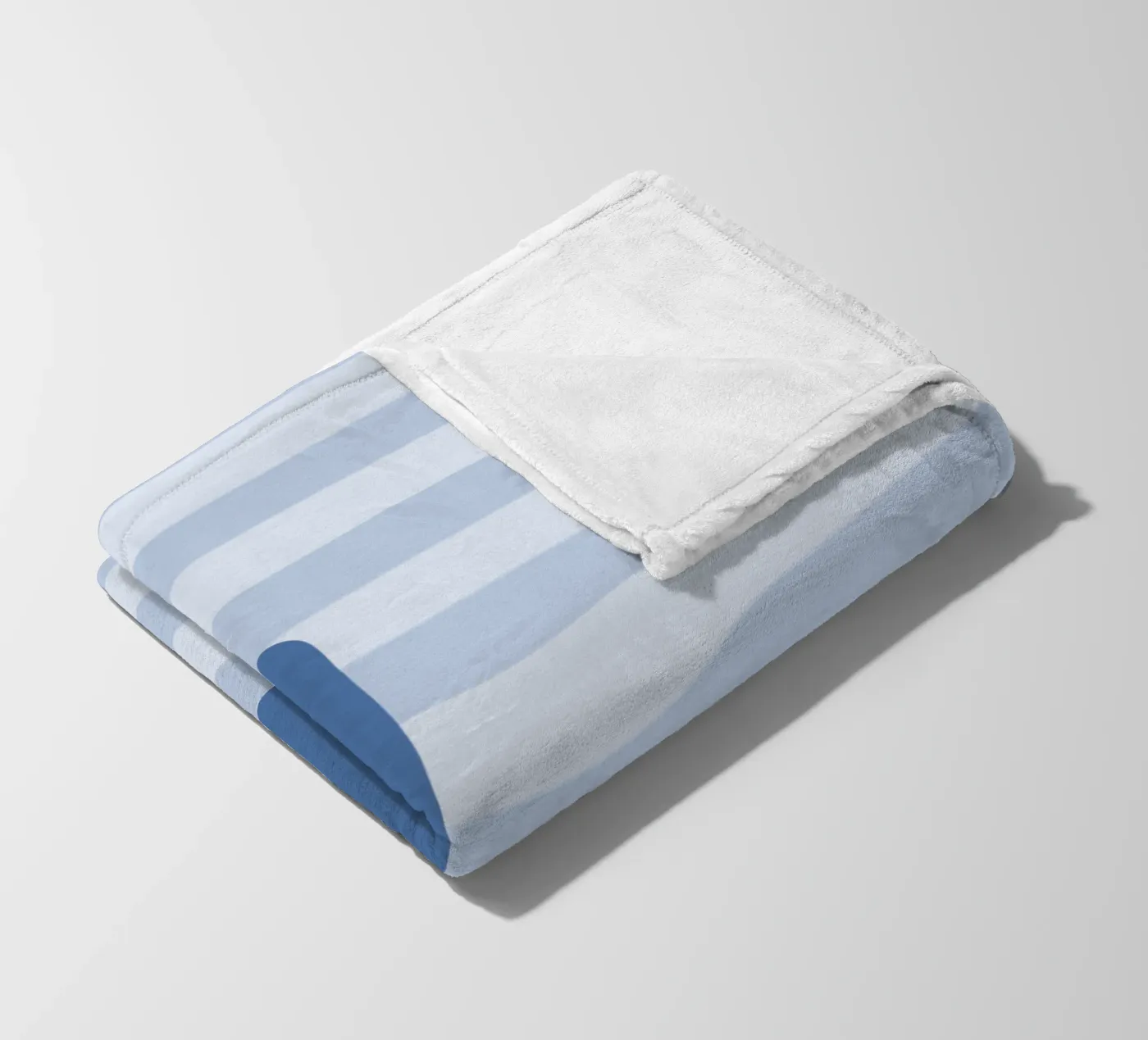 Initials blue fleece blanket by we line studio - design