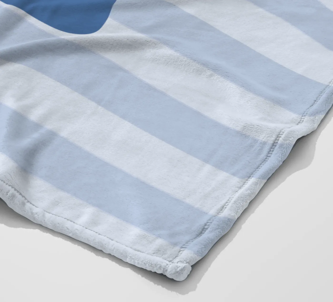 Initials blue fleece blanket by we line studio - design