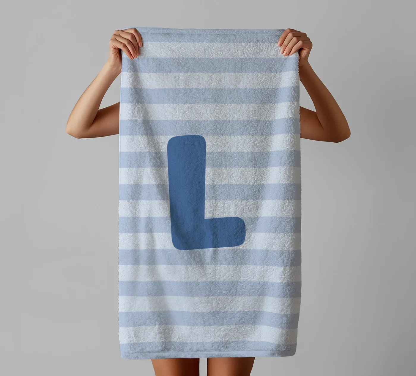 Initials blue towel by we line studio - design
