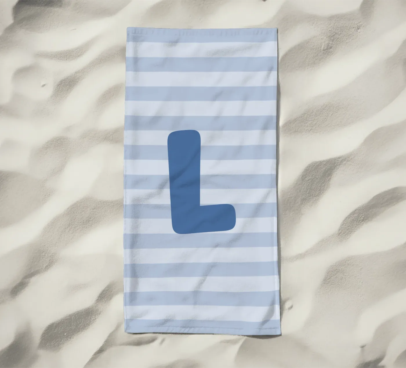 Initials blue telo mare da we line studio - design