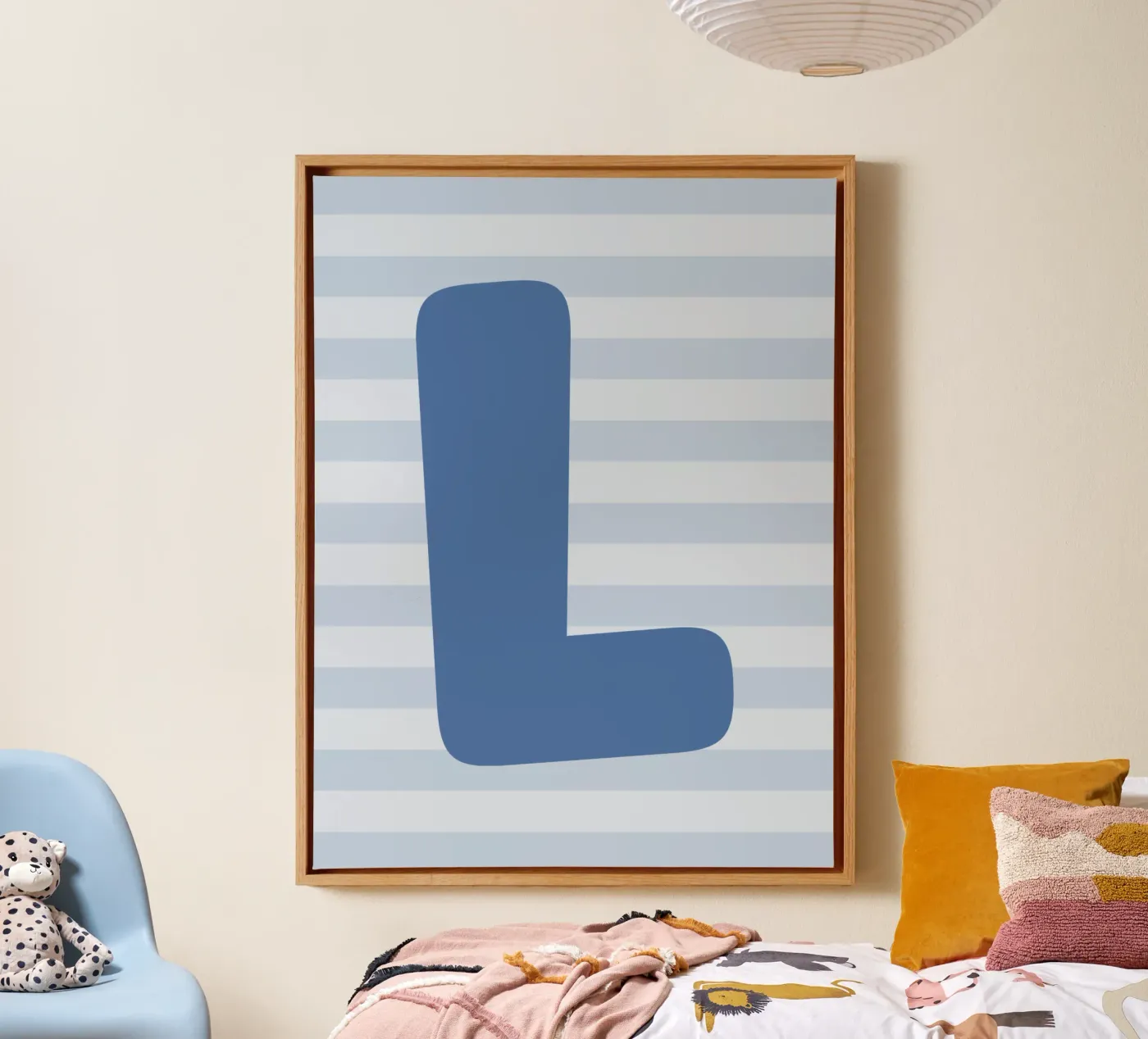 Initials blue canvas by we line studio - design