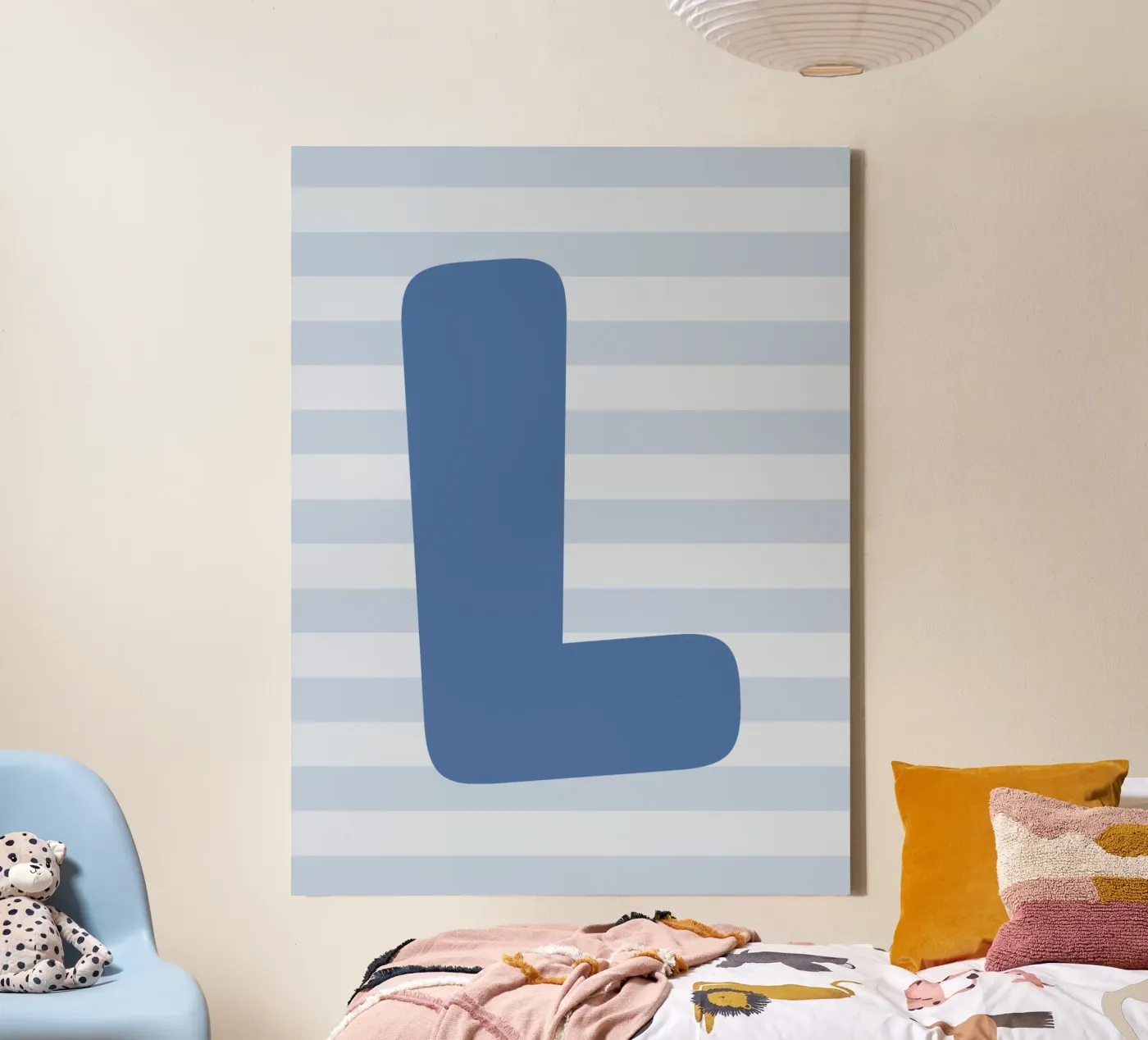 Initials blue canvas by we line studio - design