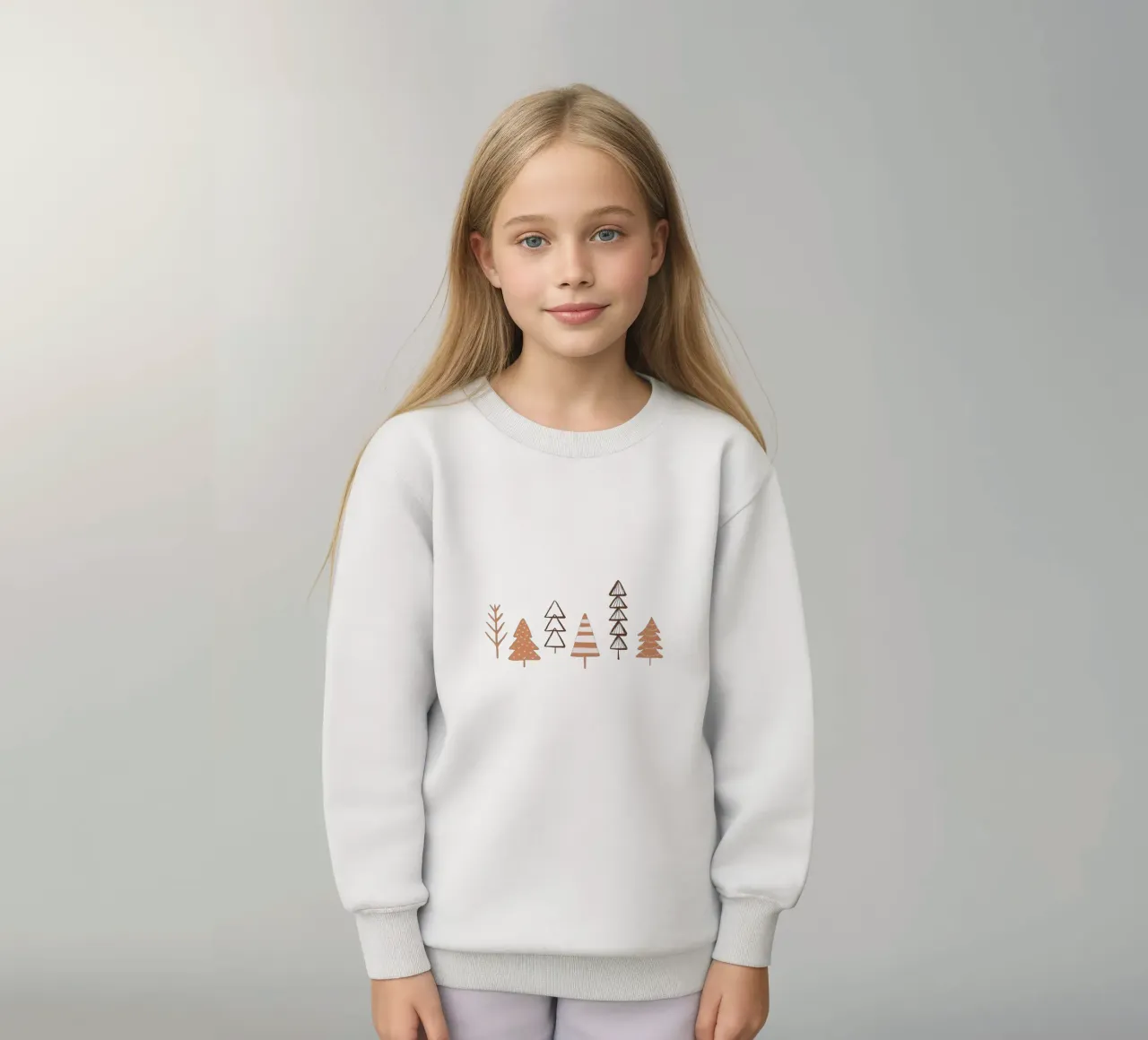 Illustrazione di alberi invernali in fiore felpa bambino da Orara Studio