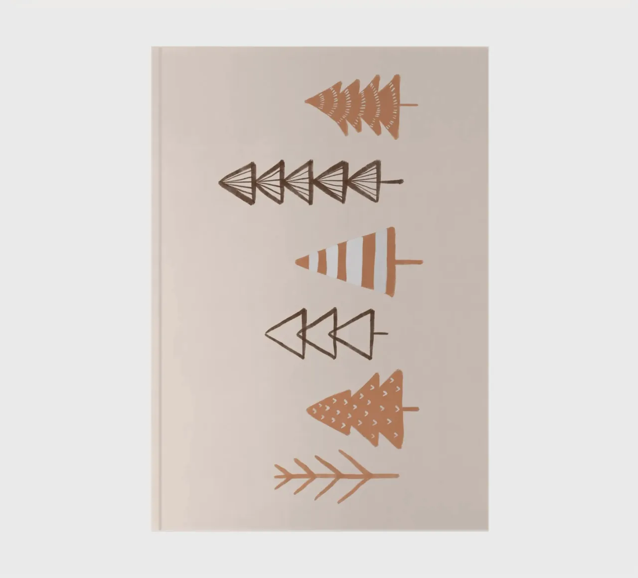 Blush Winter Trees Illustration notebook by Orara Studio