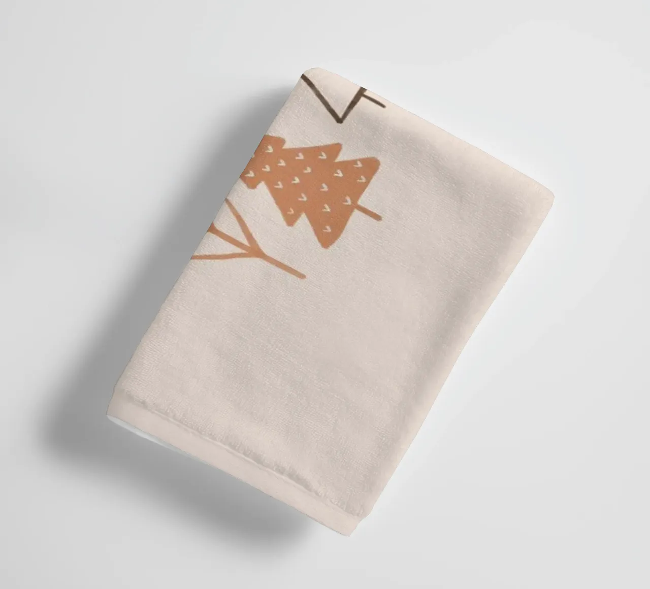 Illustrazione di alberi invernali in fiore asciugamano da bagno da Orara Studio