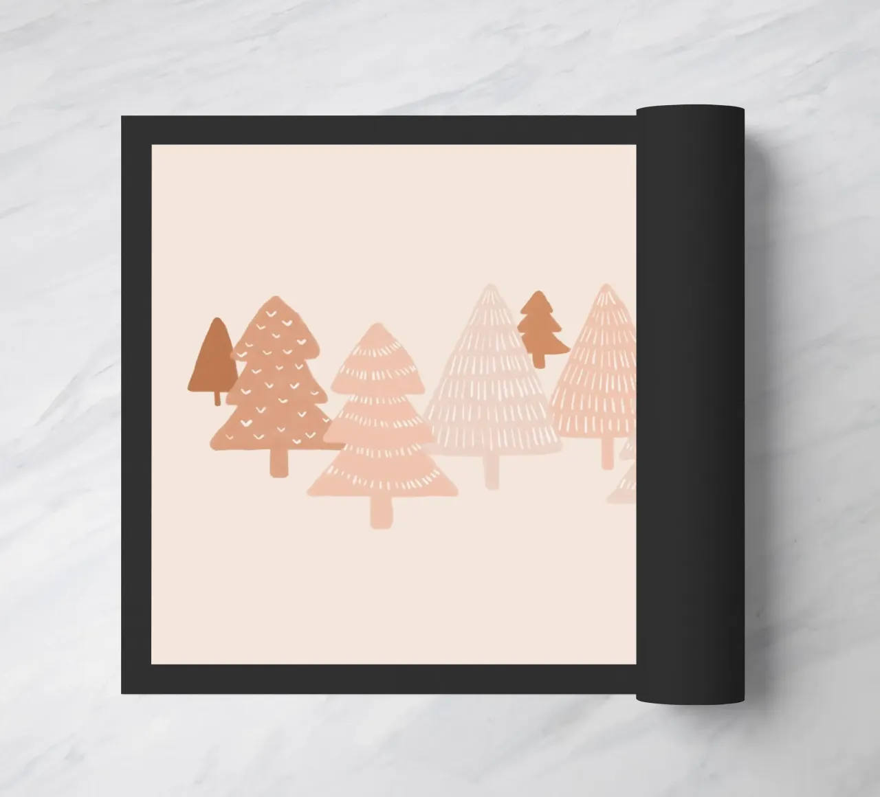 Blush Winterbomen deurmat van Orara Studio