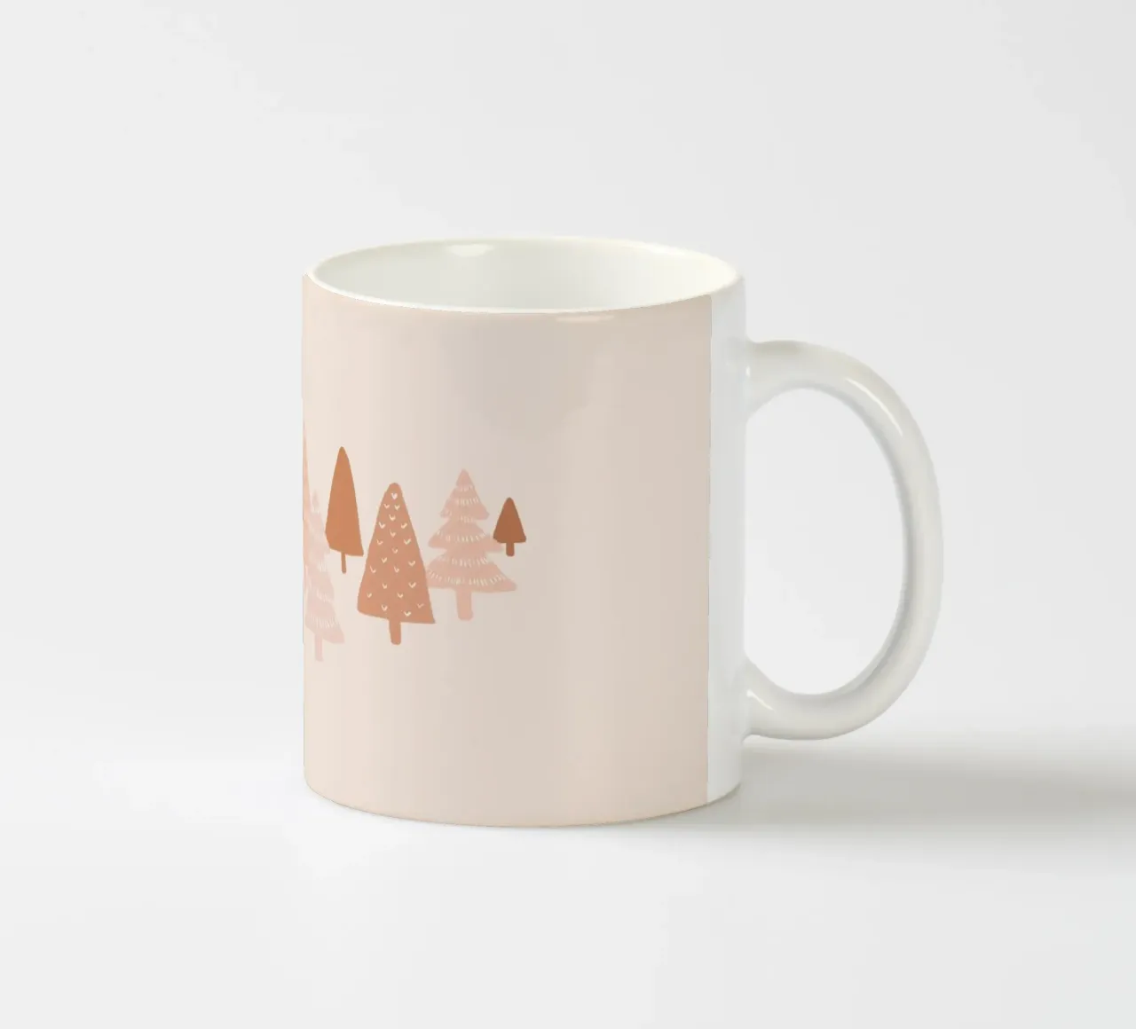Alberi invernali di colore bianco tazza in ceramica da Orara Studio