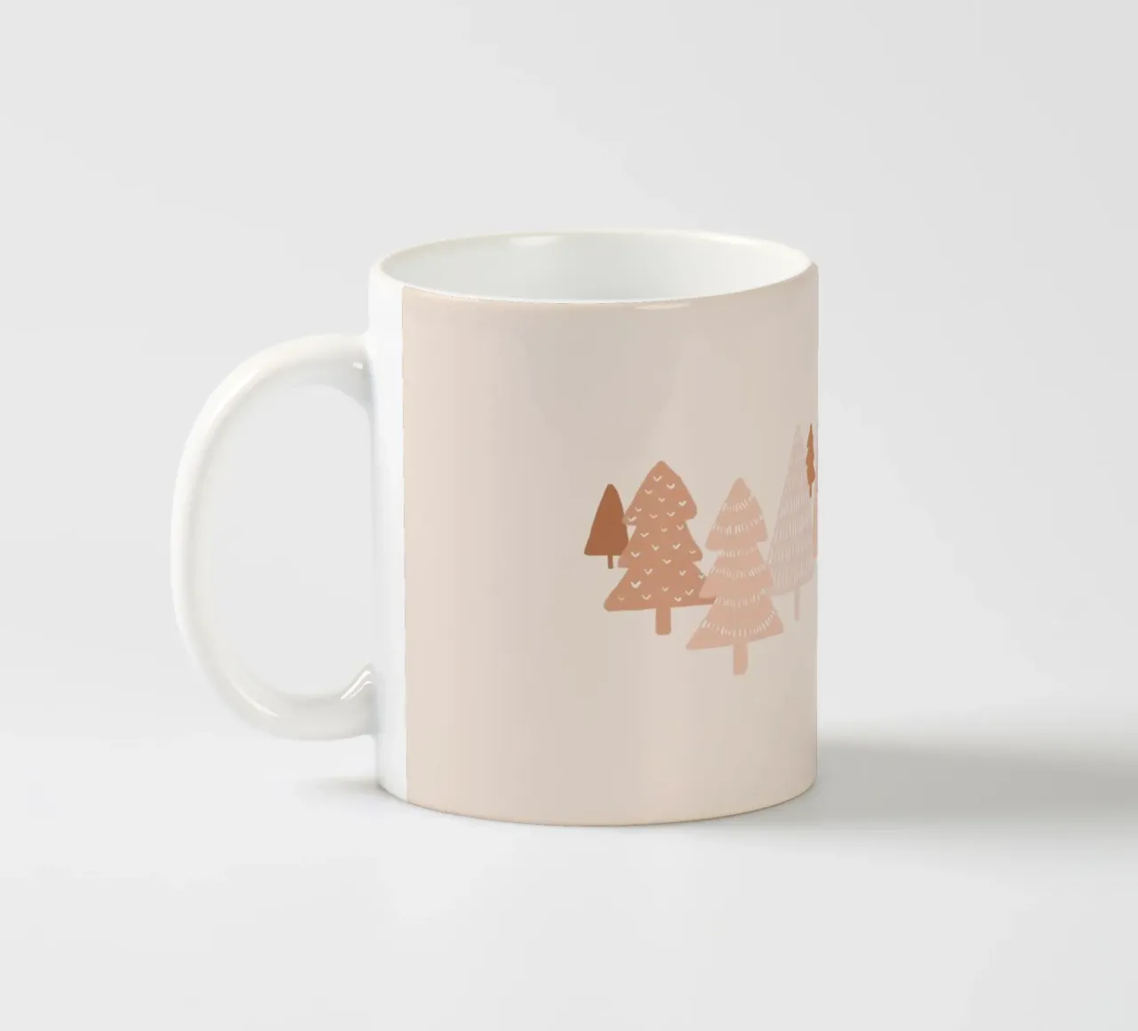Alberi invernali di colore bianco tazza in ceramica da Orara Studio