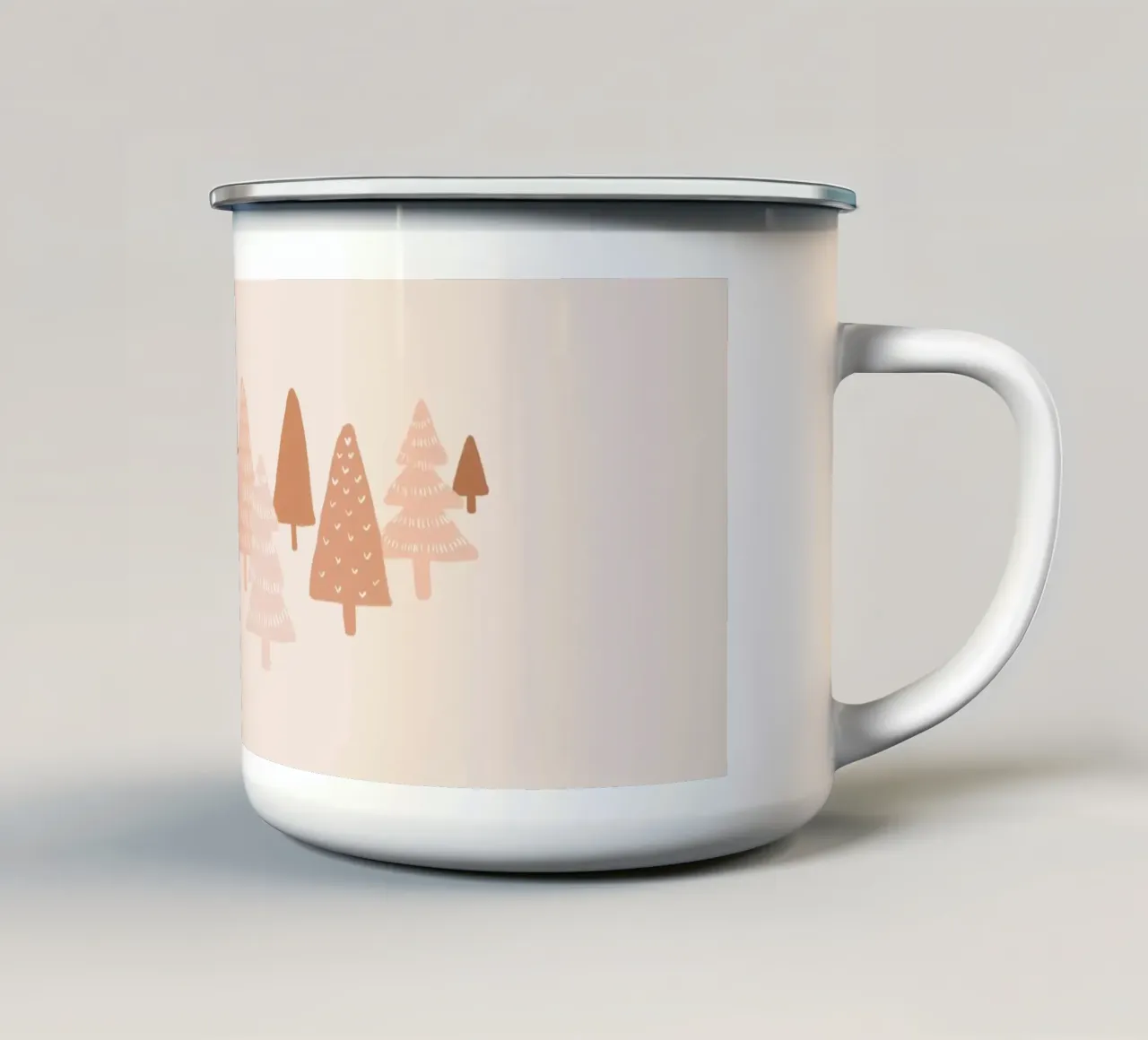 Alberi invernali di colore bianco tazza in smalto da Orara Studio