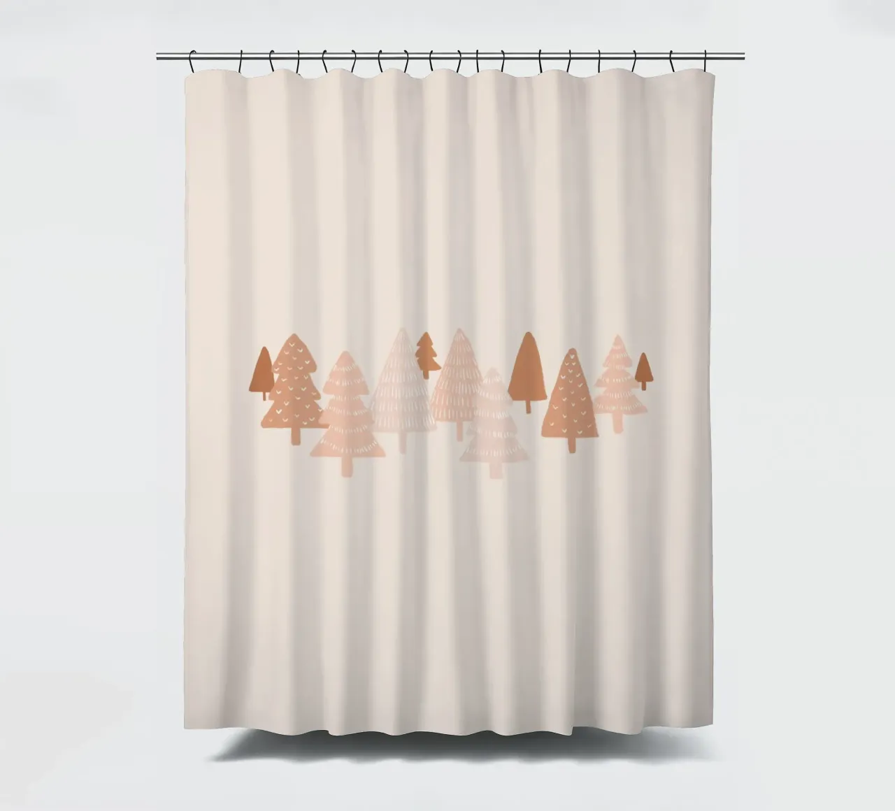 Alberi invernali di colore bianco tenda da doccia da Orara Studio