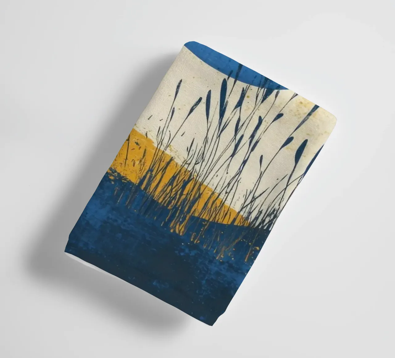 Blue Moon over Field of Reeds towel by Affiches Soleil & Déco Lumineuse – Sunny