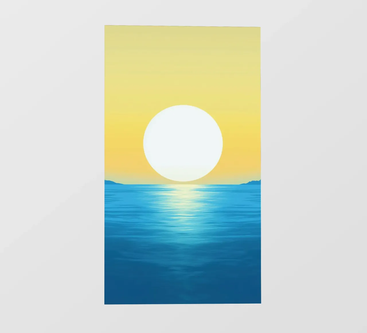 Sole bianco su mare turchese telo in pvc da Affiches Soleil & Déco Lumineuse – Sunny