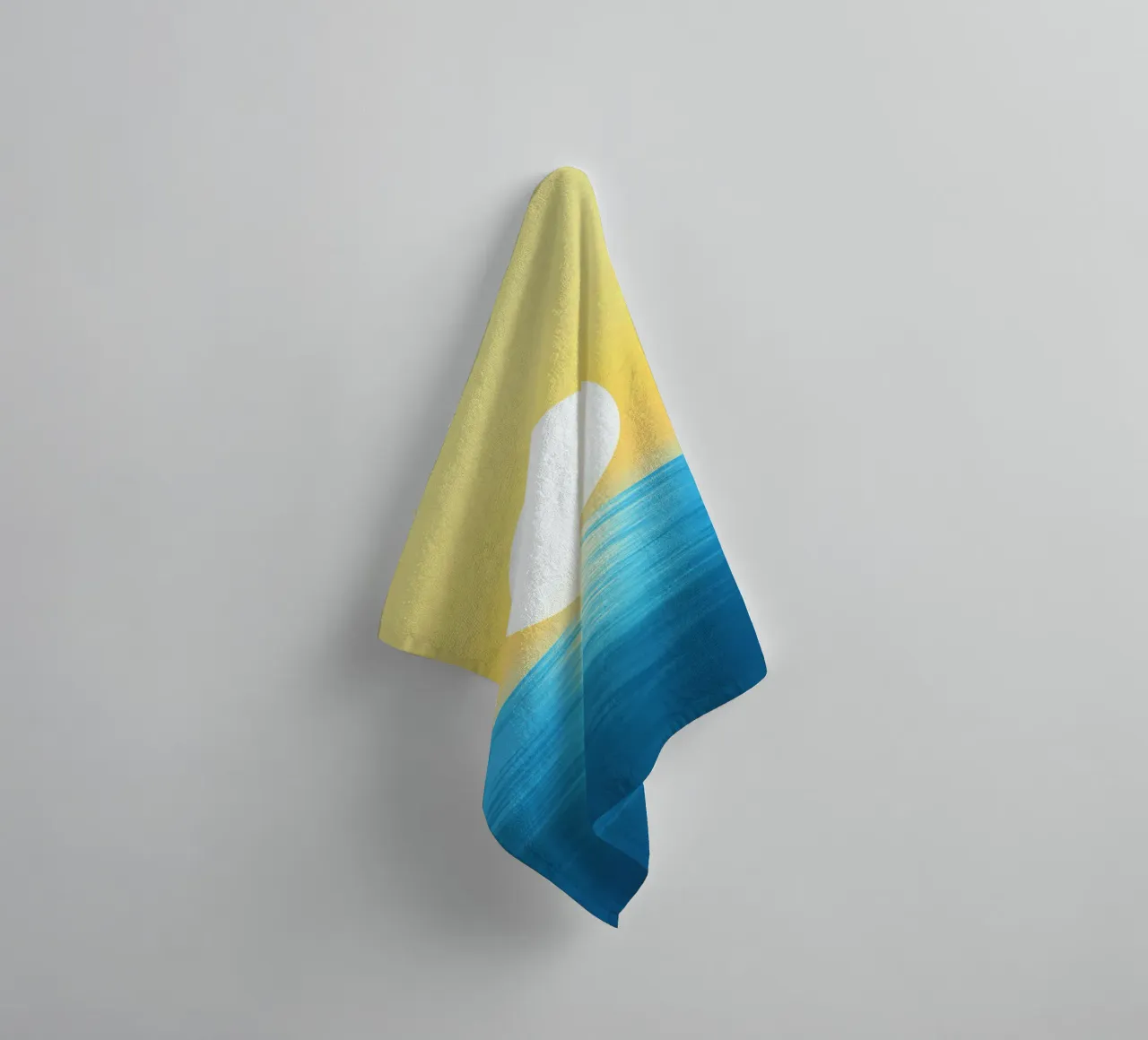 Sole bianco su mare turchese asciugamano da bagno da Affiches Soleil & Déco Lumineuse – Sunny