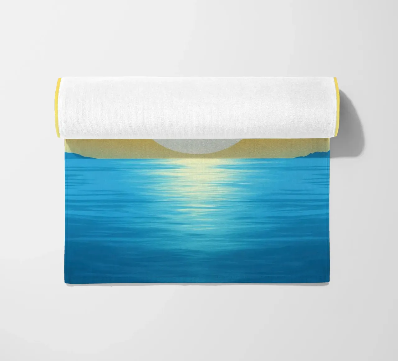 Sole bianco su mare turchese telo mare da Affiches Soleil & Déco Lumineuse – Sunny