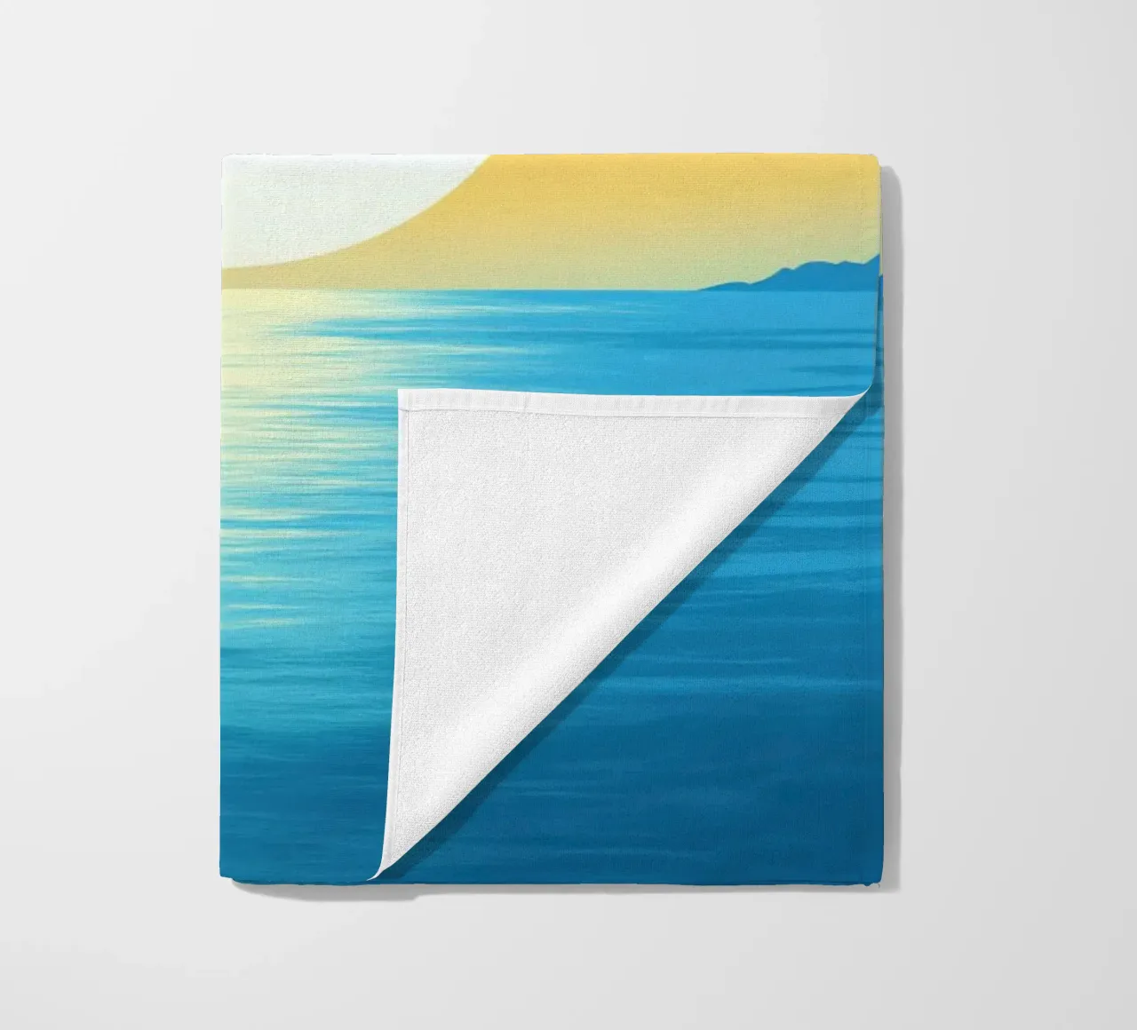 Sole bianco su mare turchese telo mare da Affiches Soleil & Déco Lumineuse – Sunny