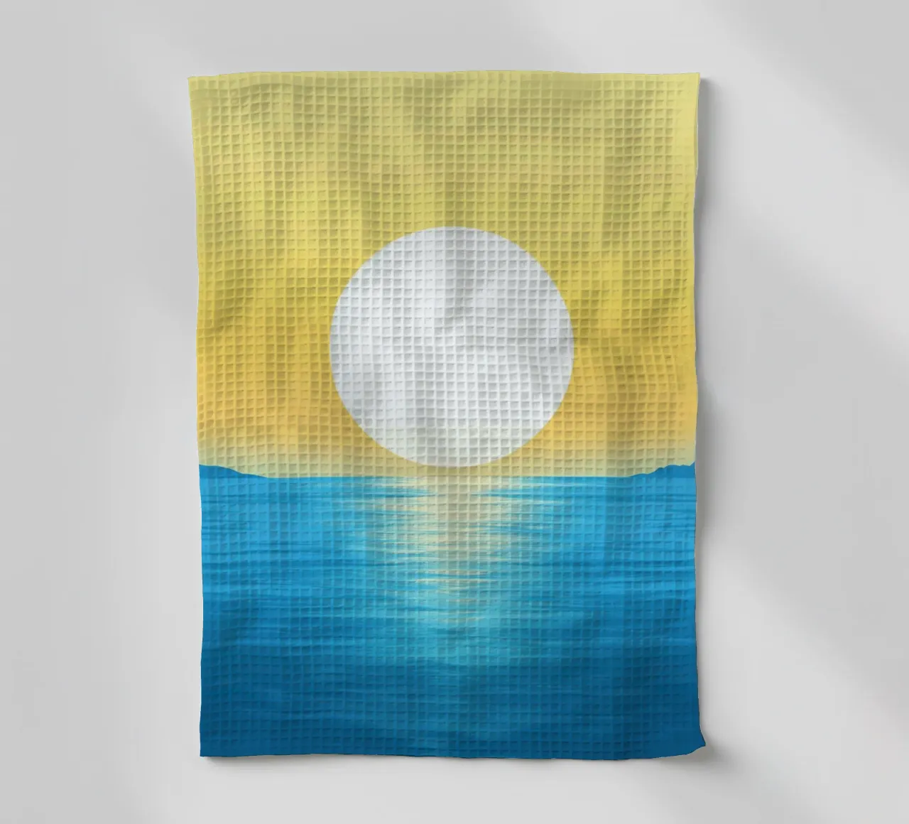 Sole bianco su mare turchese canovaccio da cucina da Affiches Soleil & Déco Lumineuse – Sunny