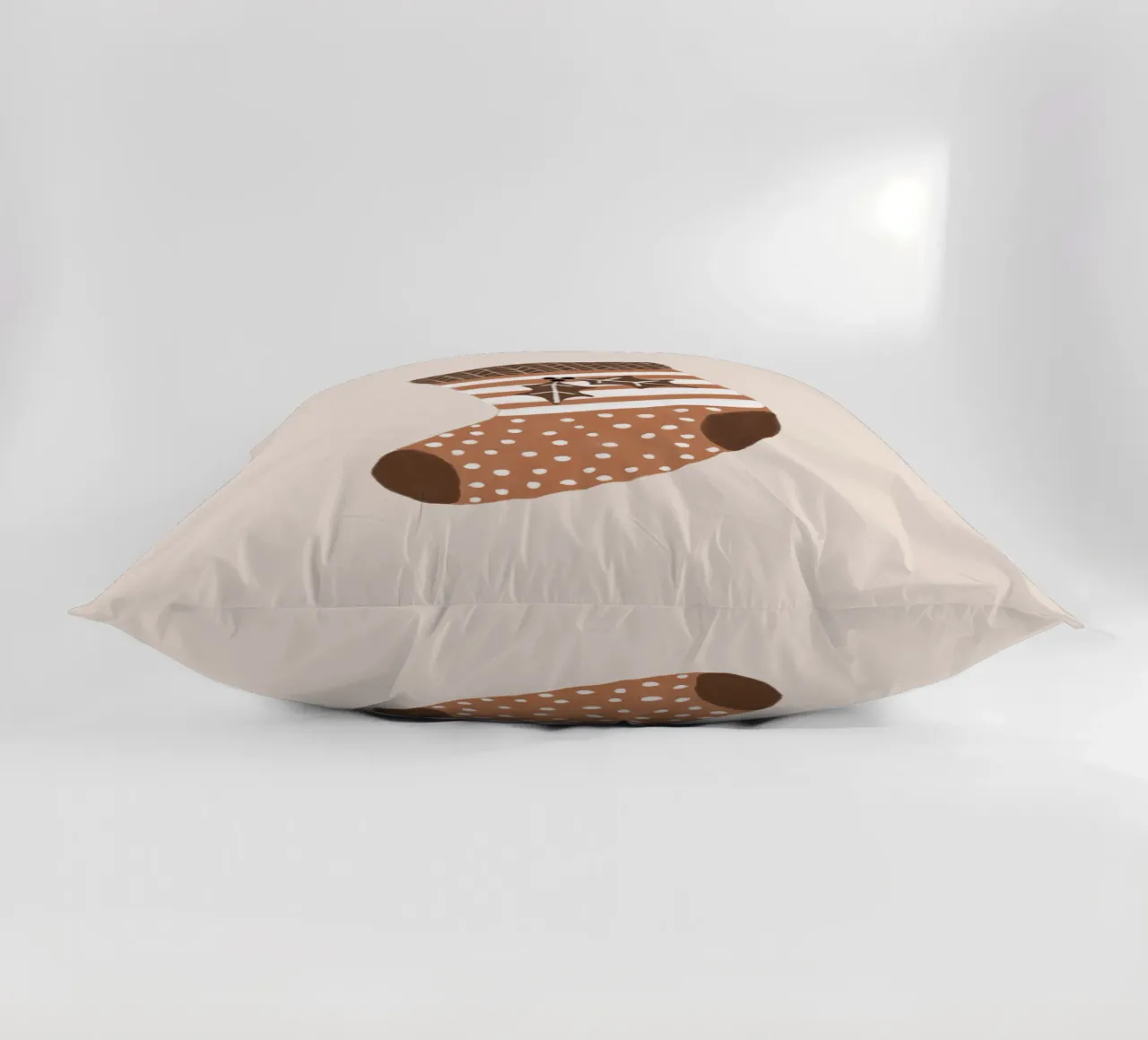 Blush Xmas Stocking decorative cushion by Orara Studio
