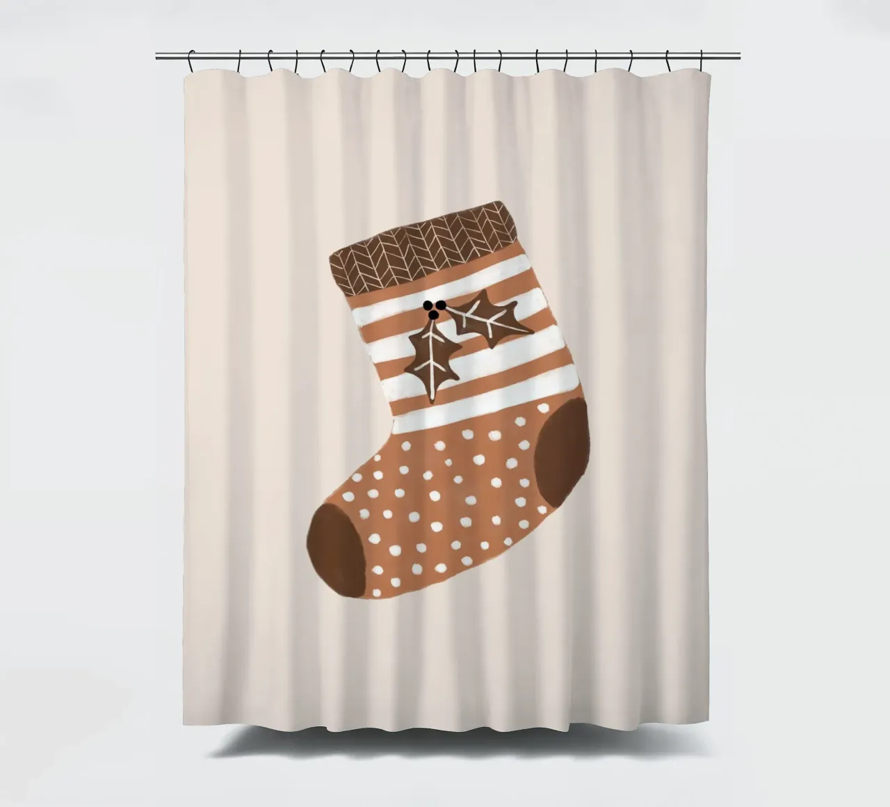Blush Xmas Stocking Duschvorhang von Orara Studio