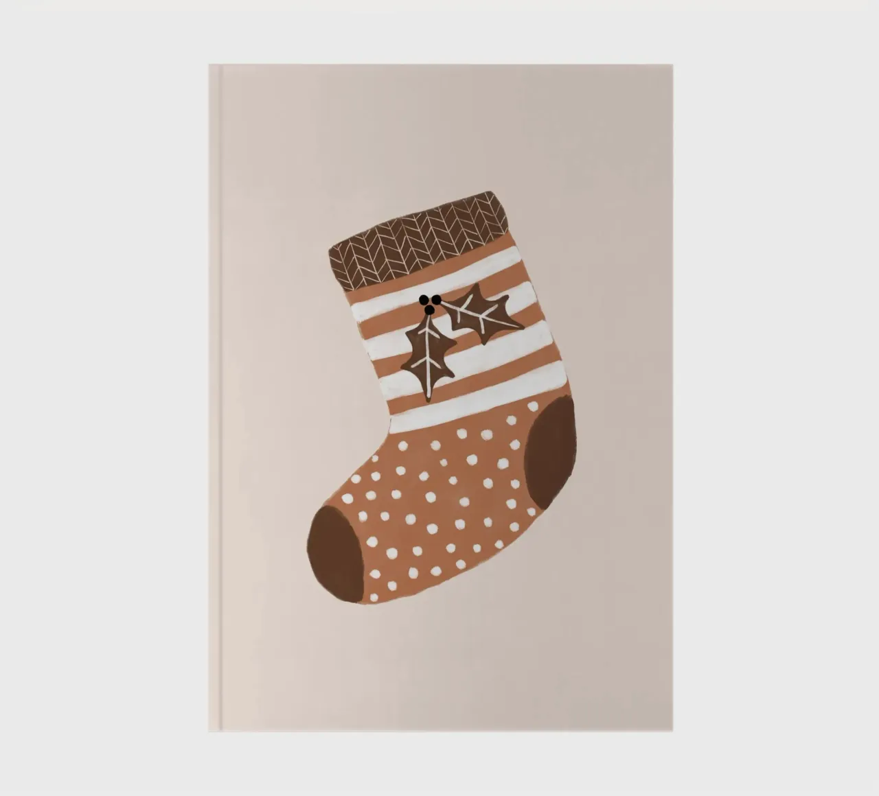 Blush Xmas Stocking notebook by Orara Studio