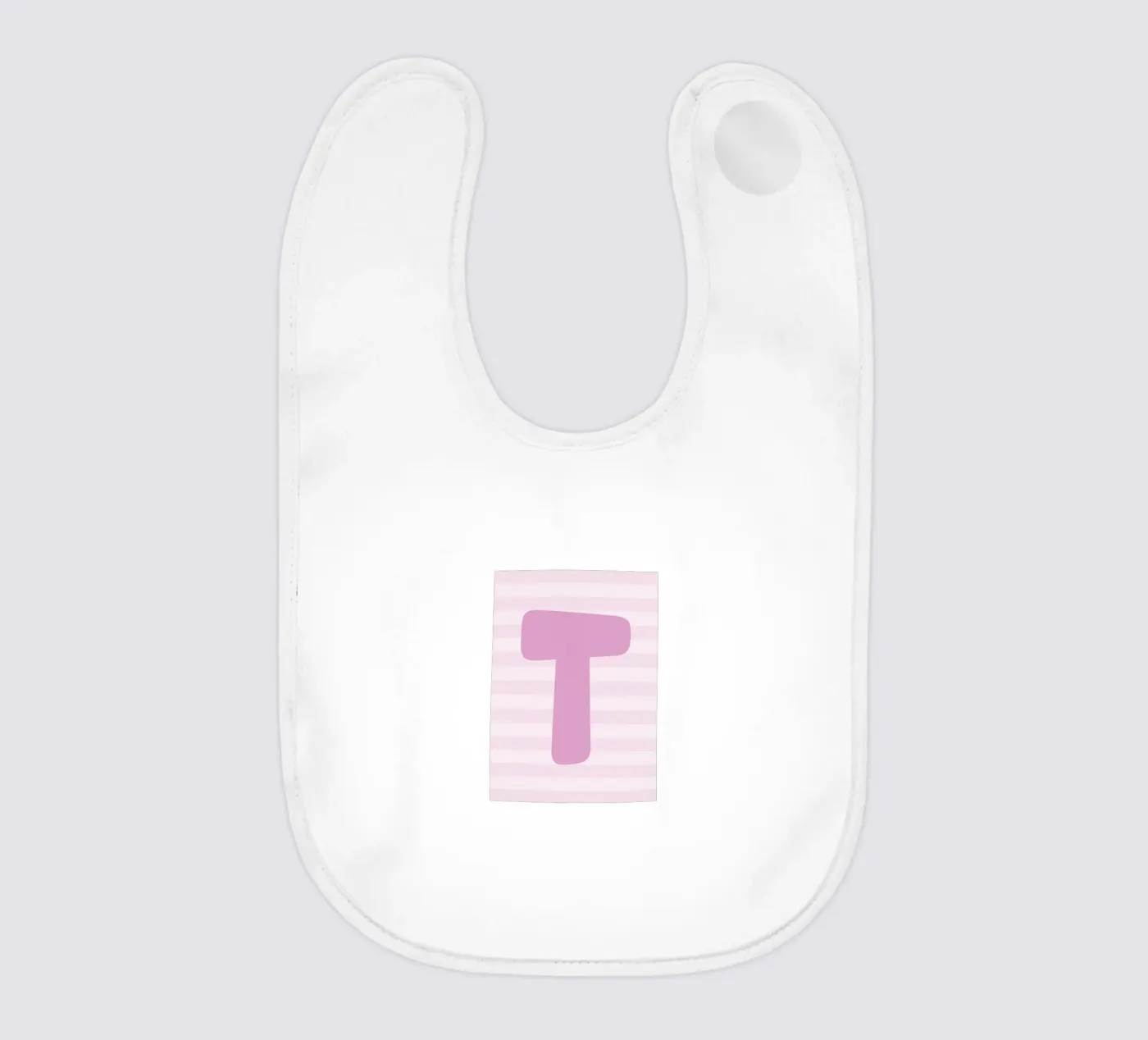 Initials pink Babylätzchen von we line studio - design