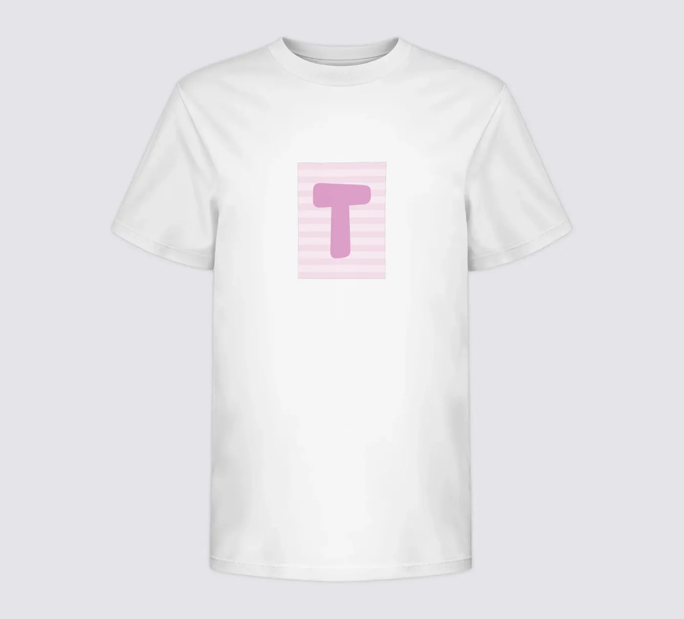 Initials pink t-shirt bambini da we line studio - design