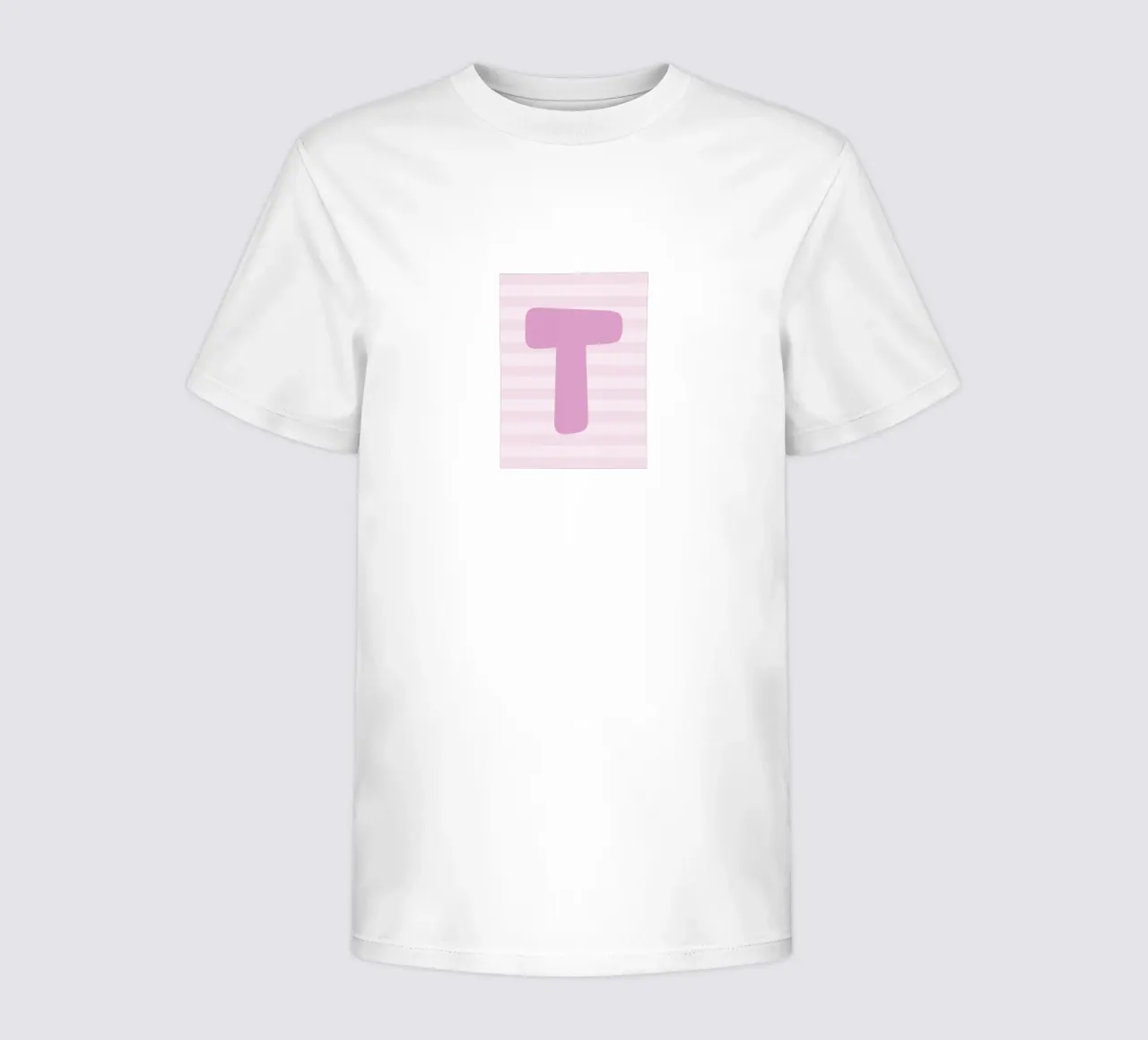 Initials pink t-shirt bambini da we line studio - design