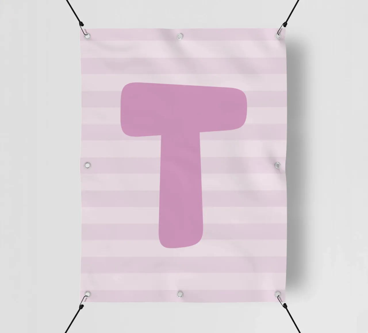 Initials pink telo in pvc da we line studio - design