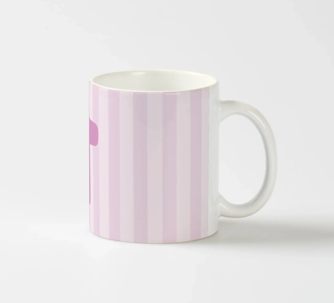 Initials pink ceramic mug by we line studio - design