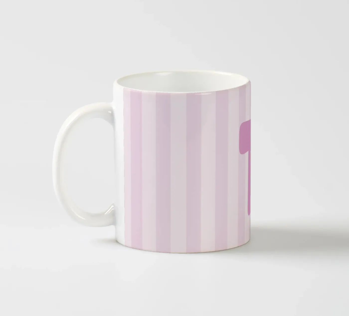 Initials pink ceramic mug by we line studio - design