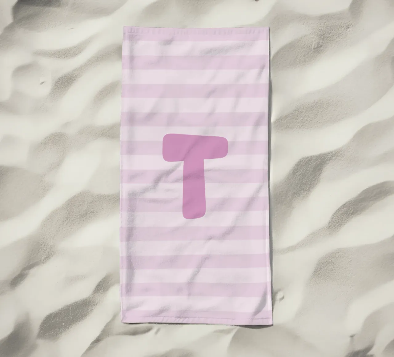 Initials pink telo mare da we line studio - design