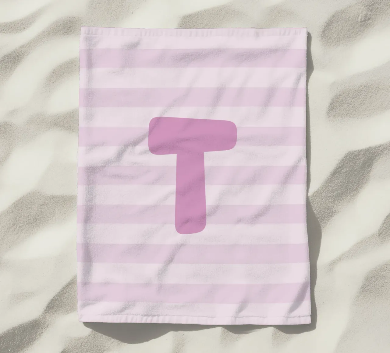 Initials pink telo mare da we line studio - design