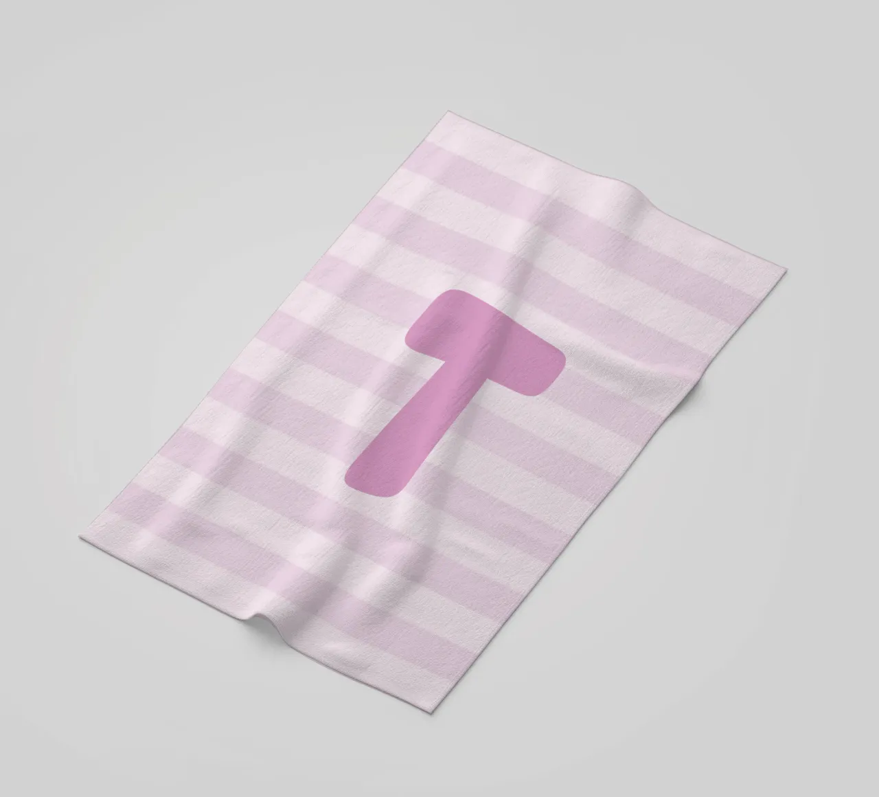 Initials pink telo mare da we line studio - design
