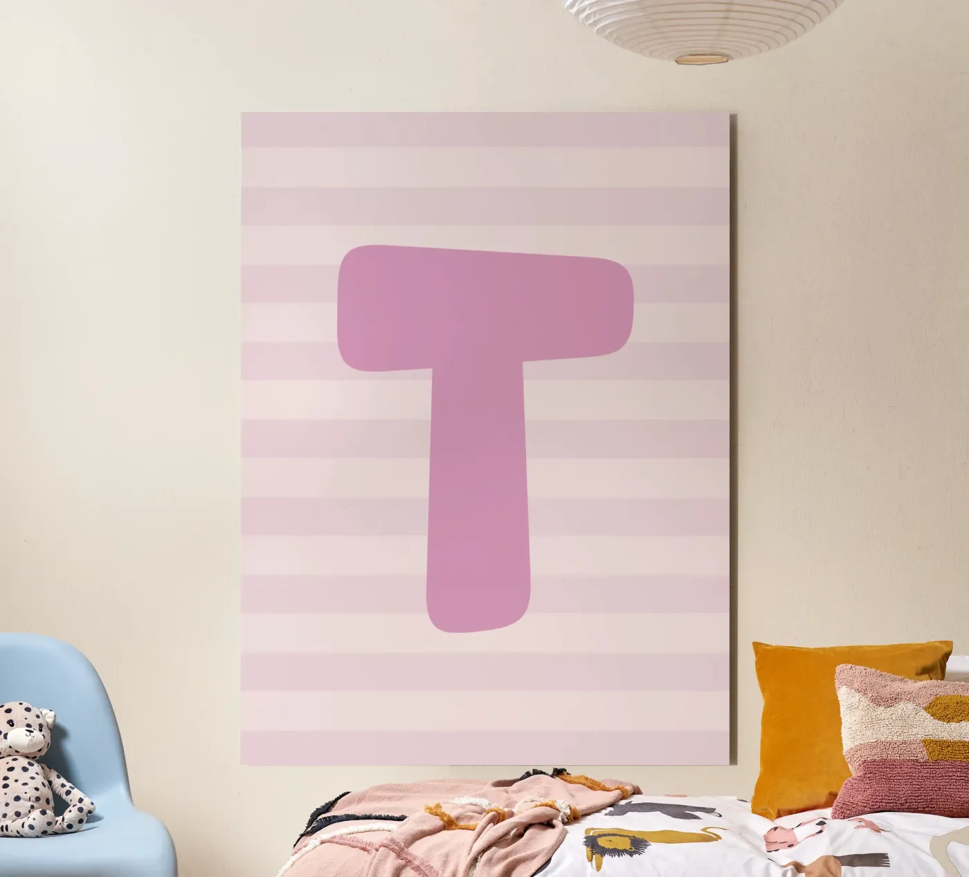 Initials pink alluminio dibond da we line studio - design