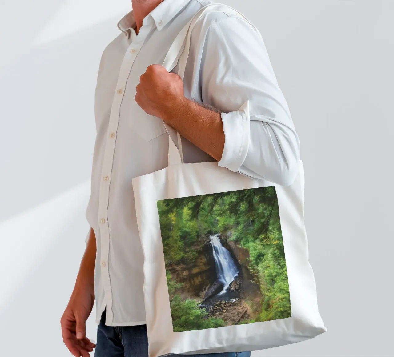 I minatori cadono dolcemente borsa in juta da Dave Hare Photography