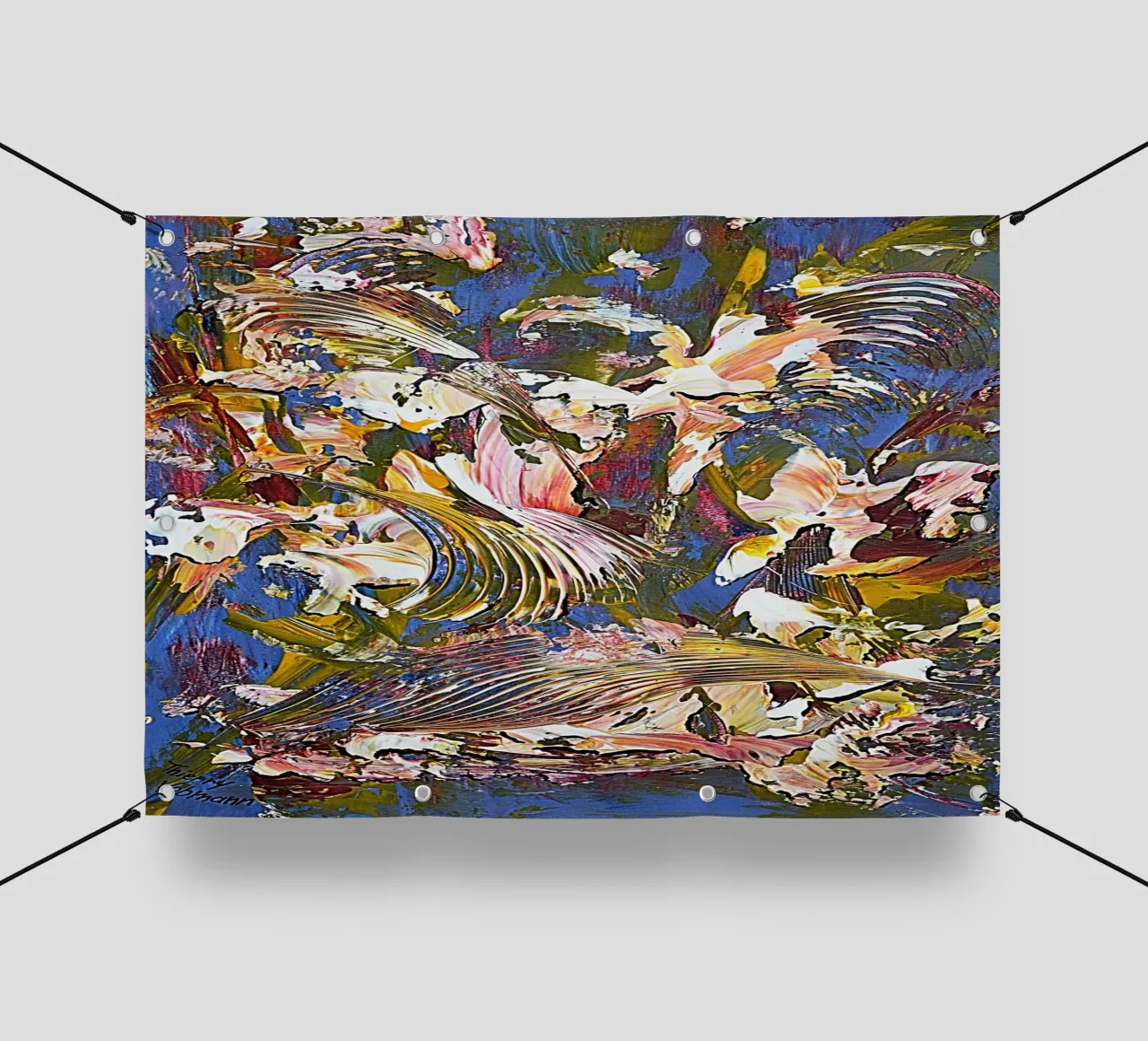 IDEAL GIFT 44 telo in pvc da Thierry Vobmann Abstract painting