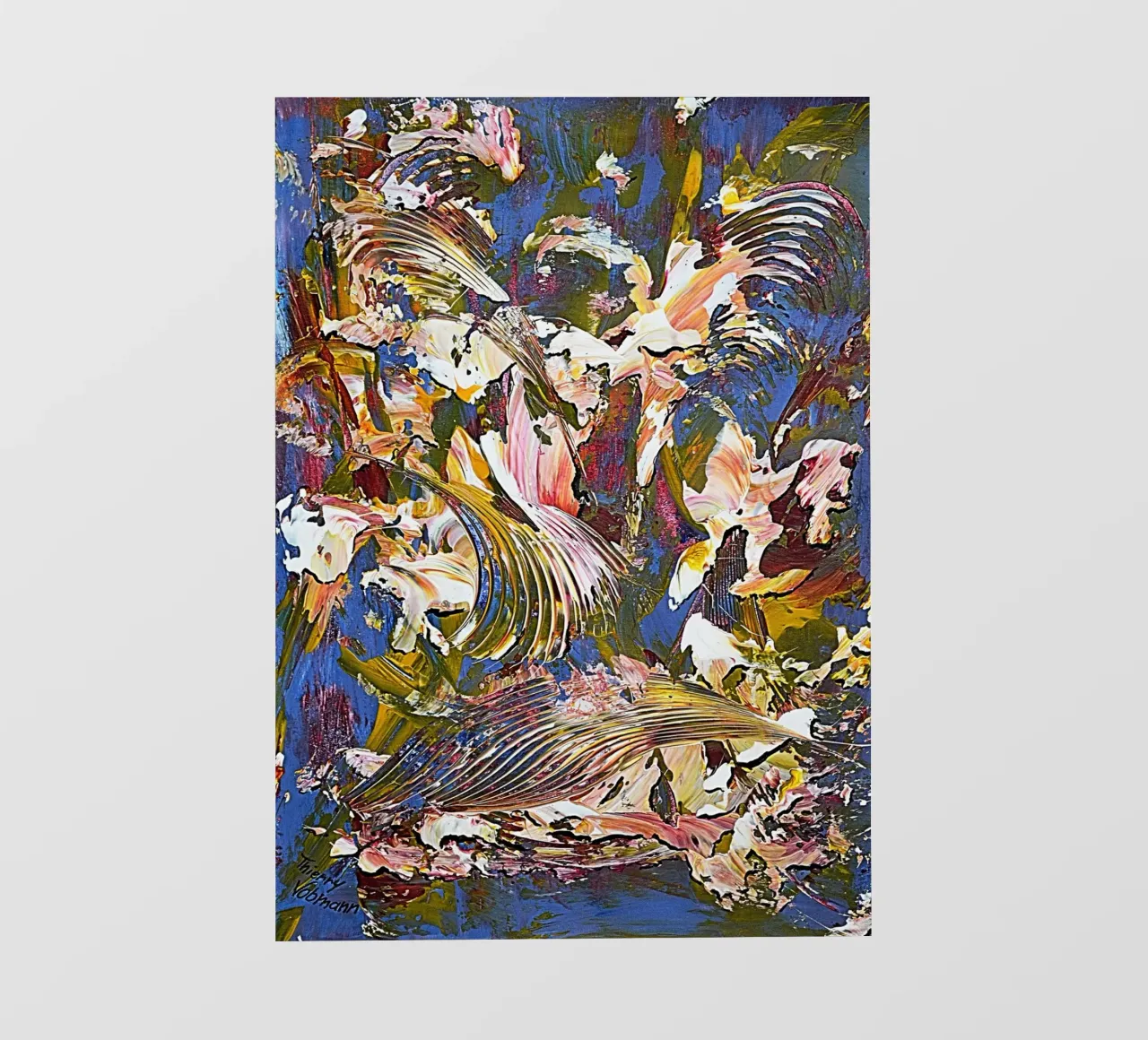 IDEAL GIFT 44 telo in pvc da Thierry Vobmann Abstract painting