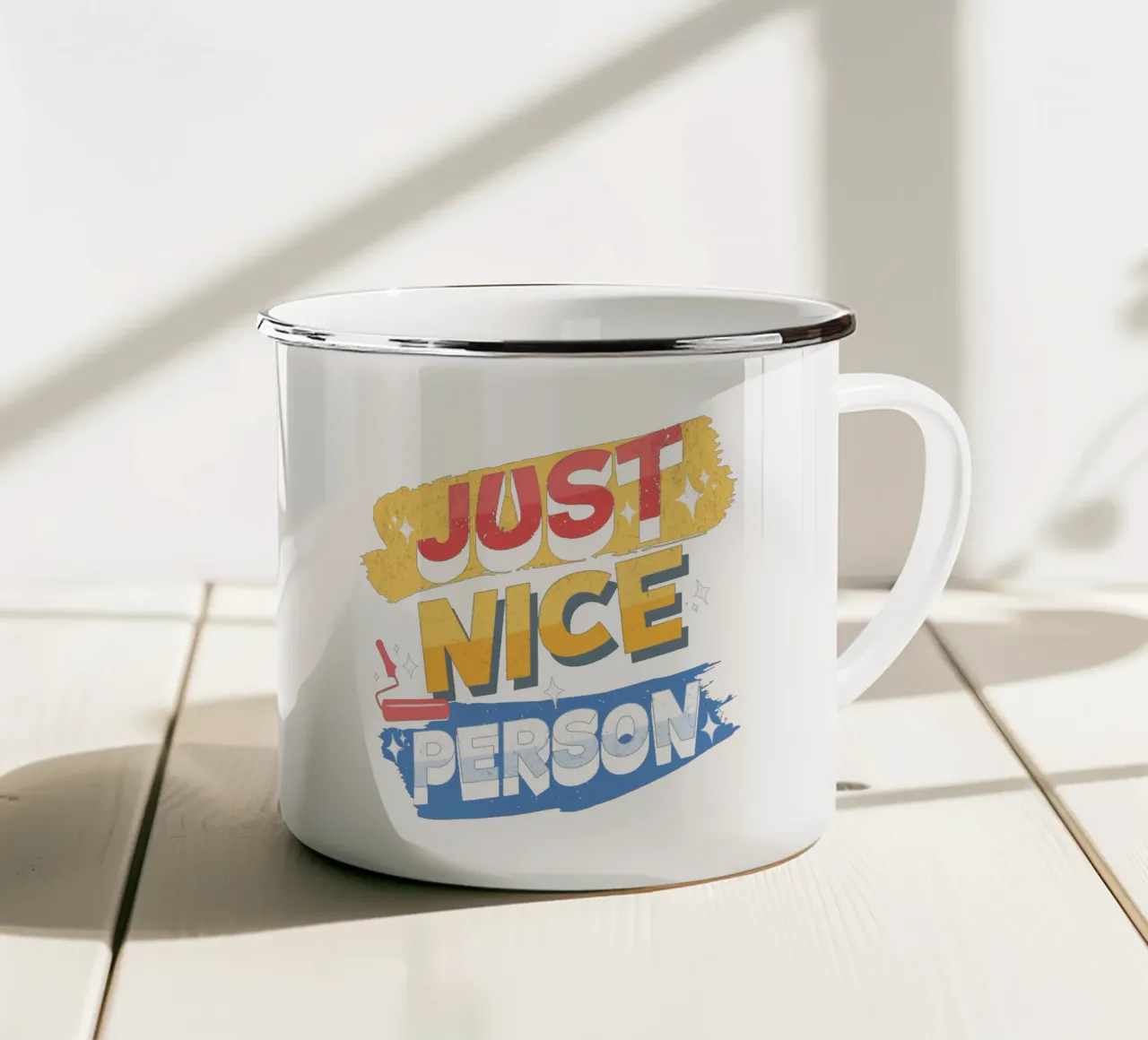 Solo una persona gentile tazza in smalto da Gunawan Rb