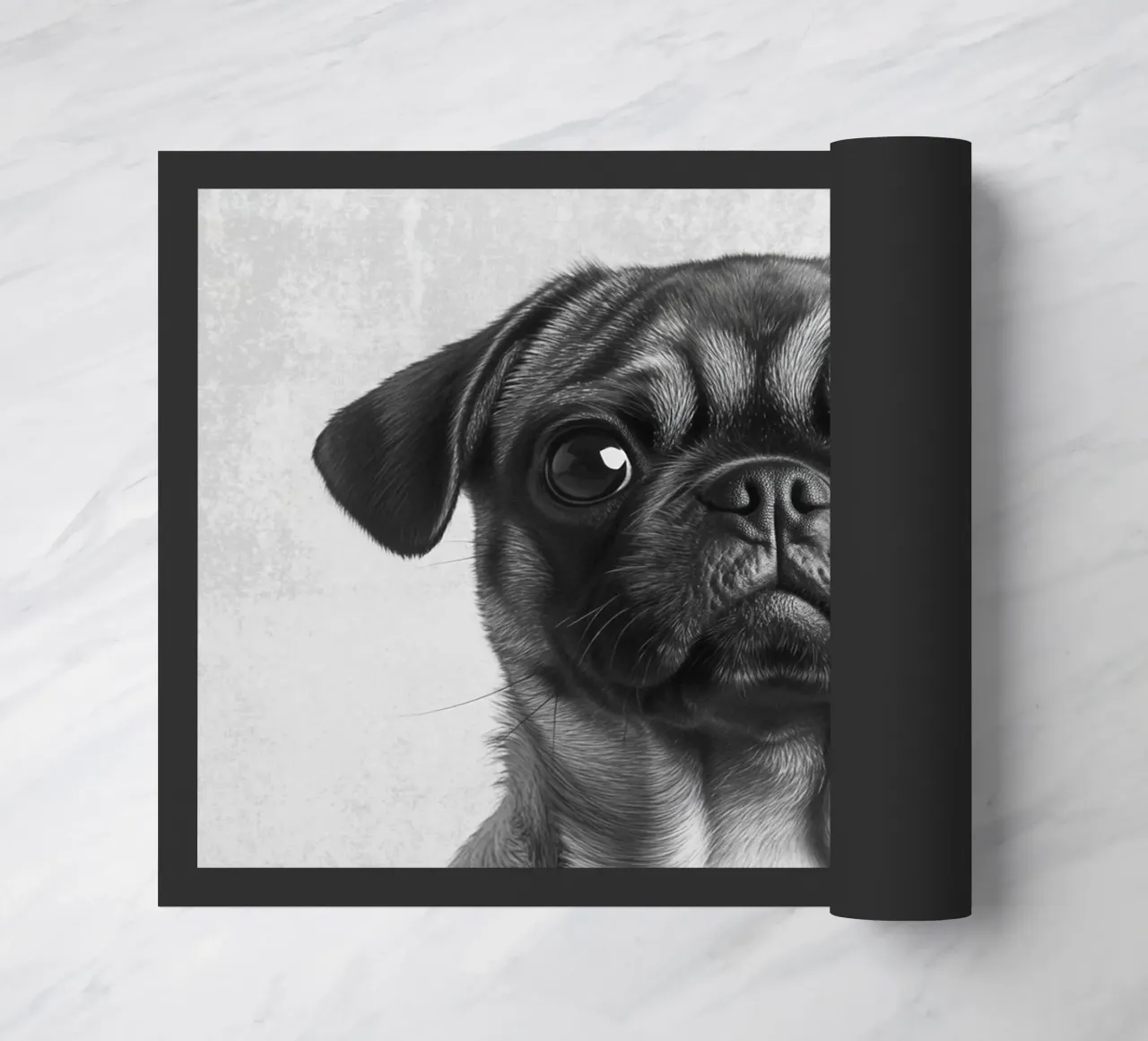 Milo der Mops deurmat van Carinaprint