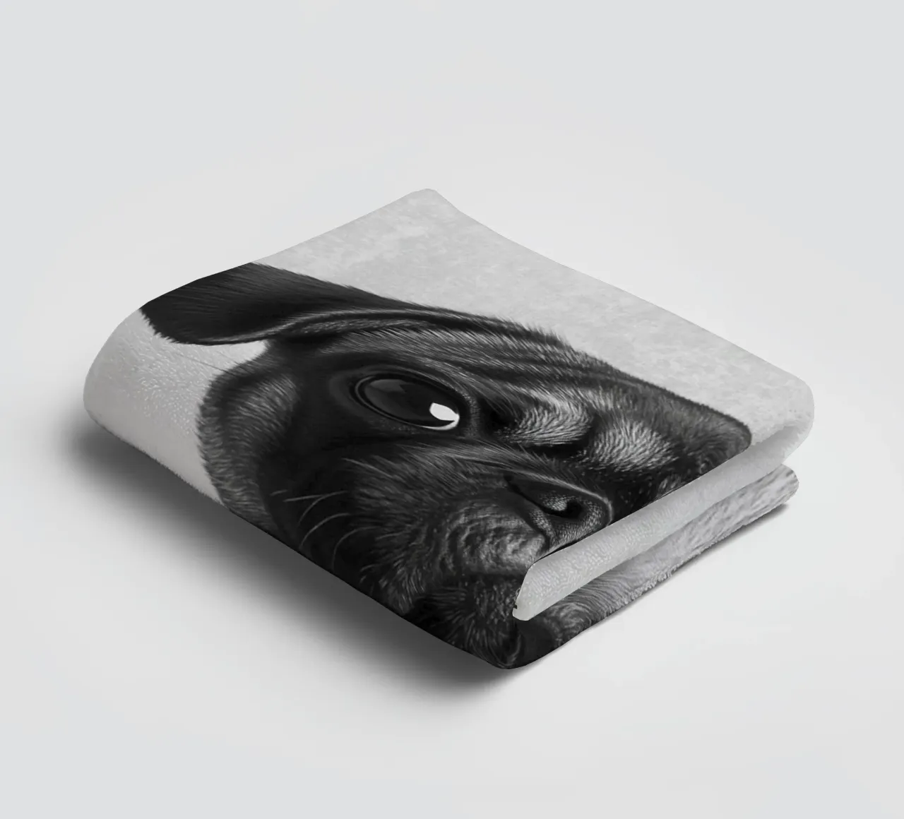Milo der Mops towel by Carinaprint