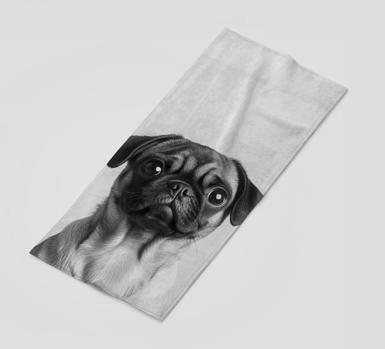 Milo der Mops telo mare da Carinaprint