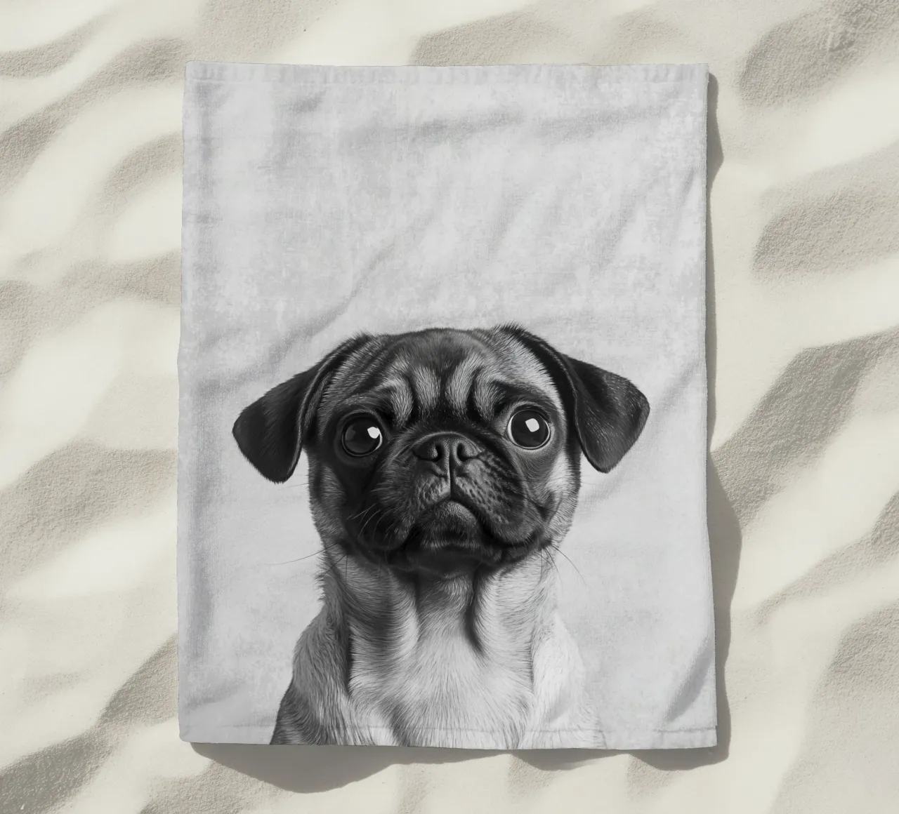 Milo der Mops telo mare da Carinaprint